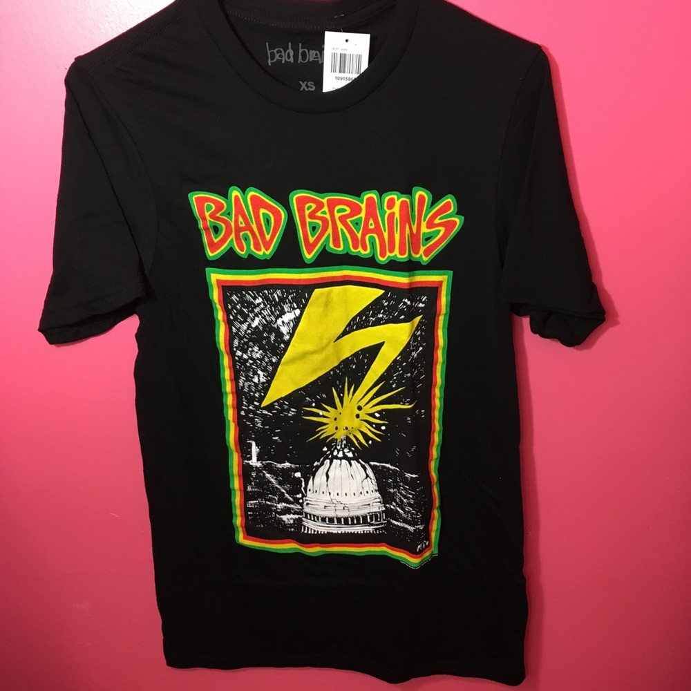 XS Mens Unisex Bad Brains Band Tee Punk Rock